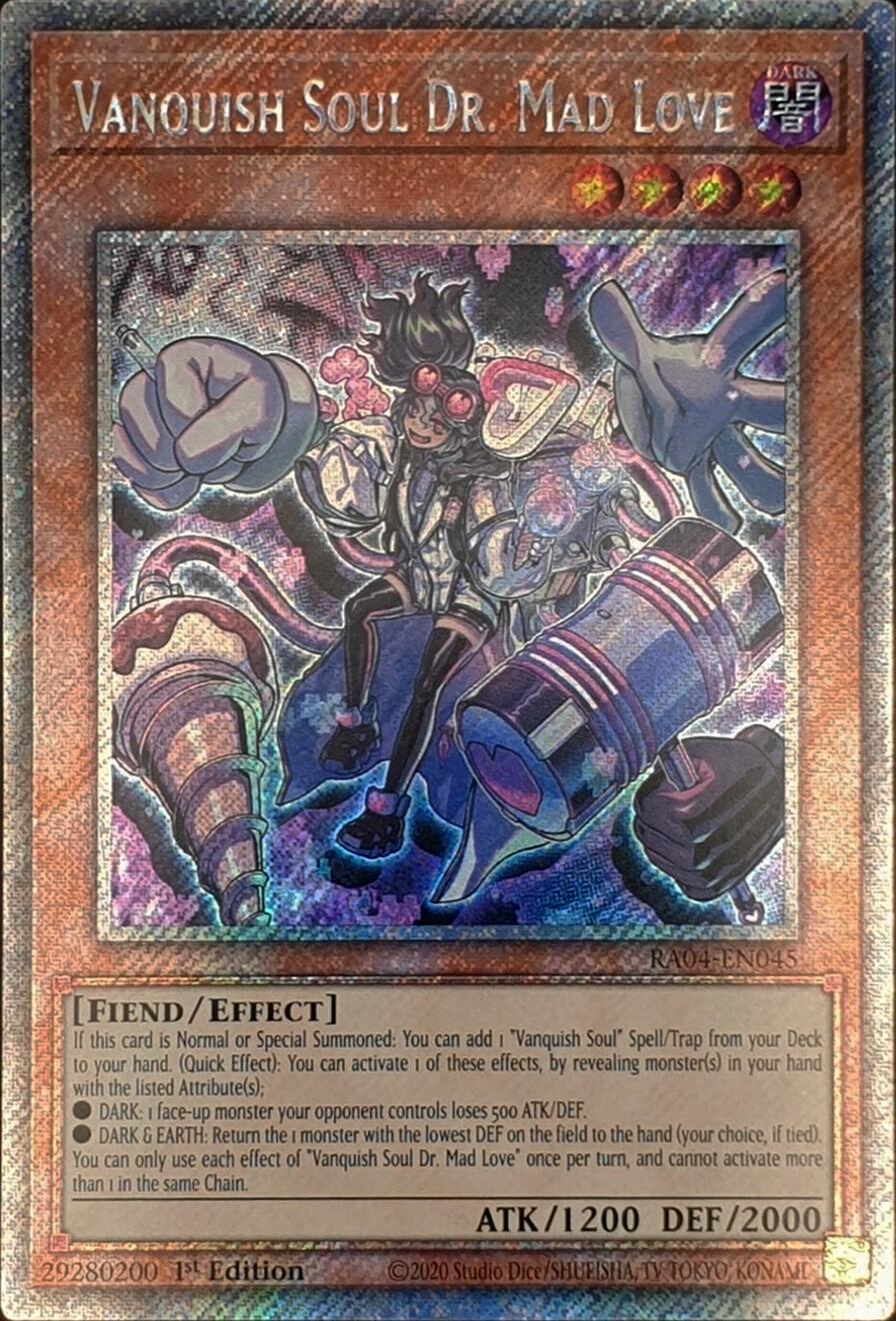 Vanquish Soul Dr. Mad Love [RA04-EN045] Platinum Secret Rare | Exor Games Summserside
