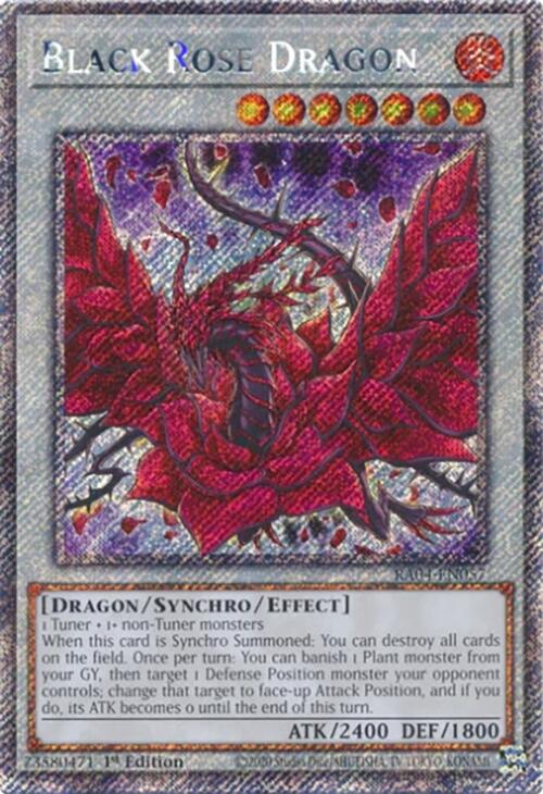 Black Rose Dragon [RA04-EN057] Platinum Secret Rare | Exor Games Summserside