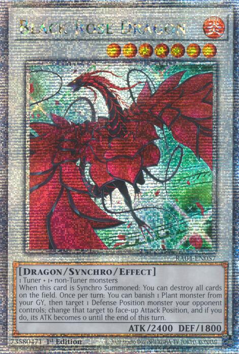 Black Rose Dragon (Alternate Art) [RA04-EN057] Quarter Century Secret Rare | Exor Games Summserside