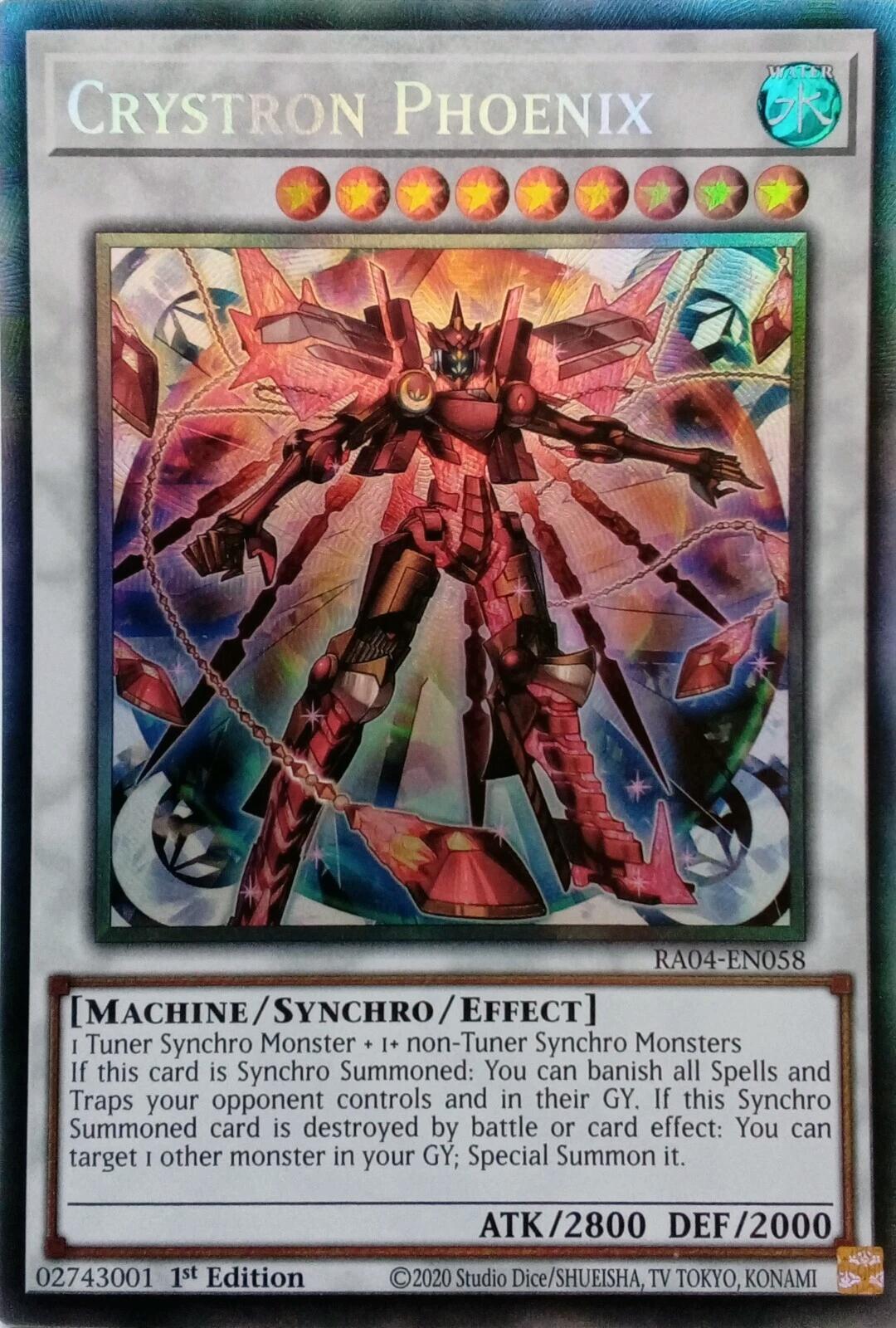 Crystron Phoenix [RA04-EN058] Prismatic Collector's Rare | Exor Games Summserside