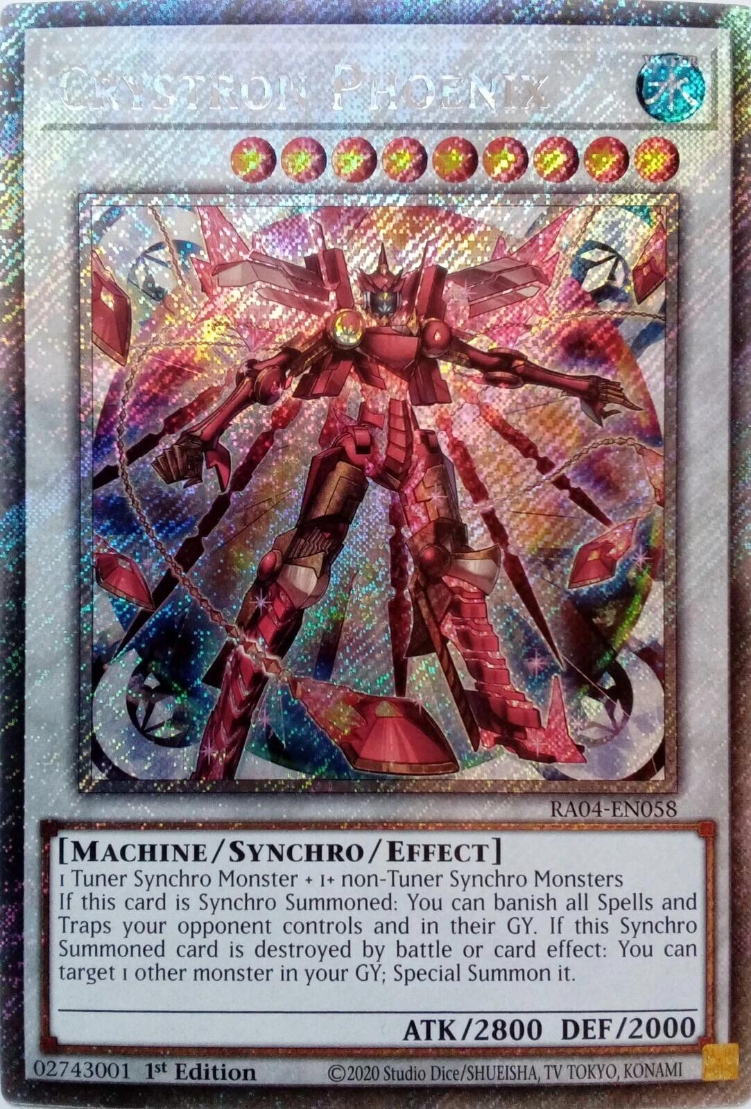 Crystron Phoenix [RA04-EN058] Platinum Secret Rare | Exor Games Summserside