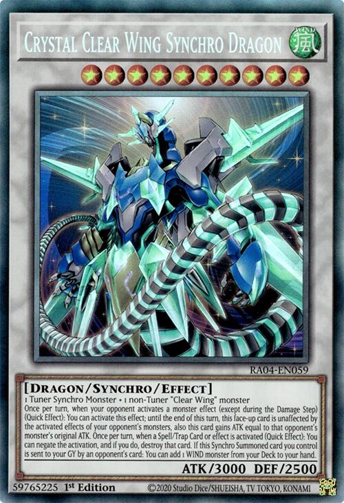 Crystal Clear Wing Synchro Dragon [RA04-EN059] Collector's Rare | Exor Games Summserside