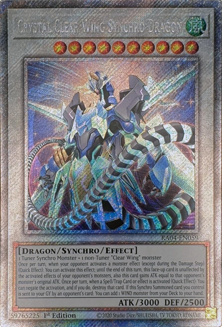 Crystal Clear Wing Synchro Dragon [RA04-EN059] Platinum Secret Rare | Exor Games Summserside