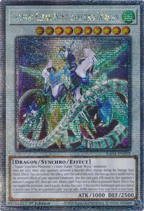 Crystal Clear Wing Synchro Dragon [RA04-EN059] Quarter Century Secret Rare | Exor Games Summserside