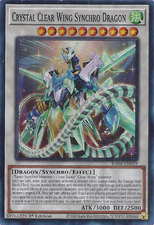 Crystal Clear Wing Synchro Dragon [RA04-EN059] Super Rare | Exor Games Summserside