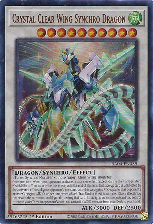 Crystal Clear Wing Synchro Dragon [RA04-EN059] Ultra Rare | Exor Games Summserside