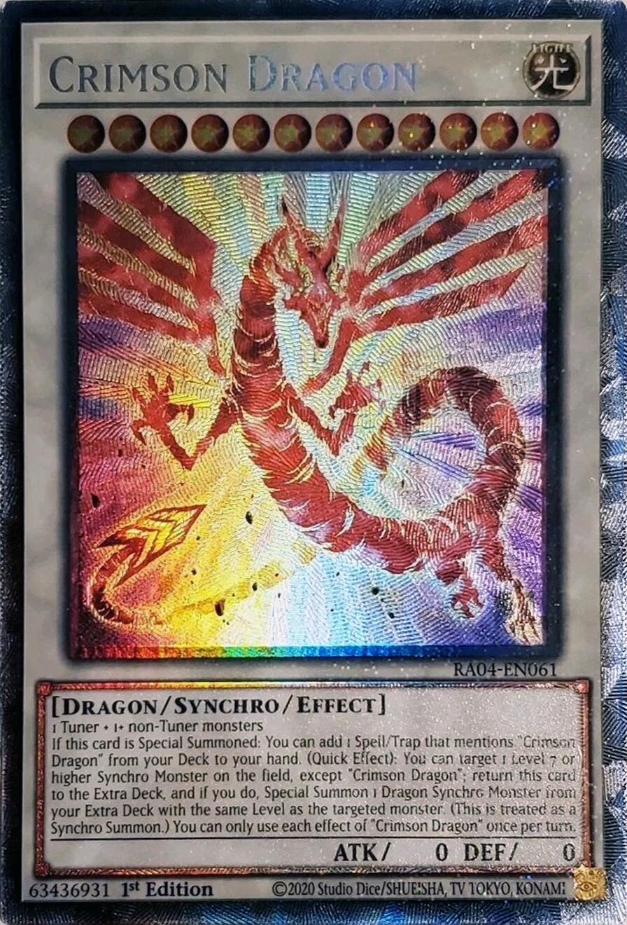 Crimson Dragon (card) [RA04-EN061] Prismatic Collector's Rare | Exor Games Summserside