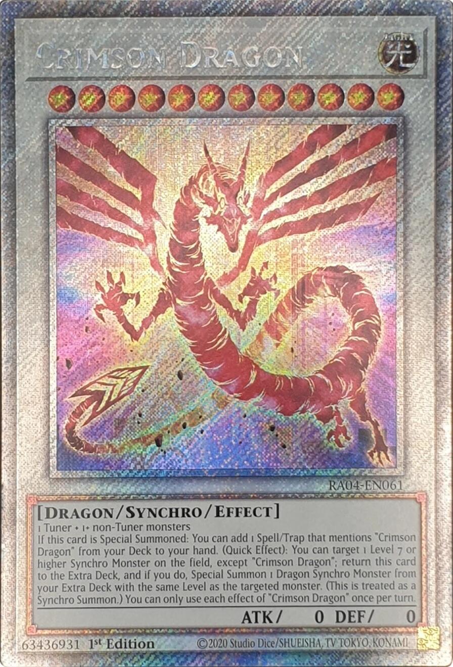 Crimson Dragon (card) [RA04-EN061] Platinum Secret Rare | Exor Games Summserside