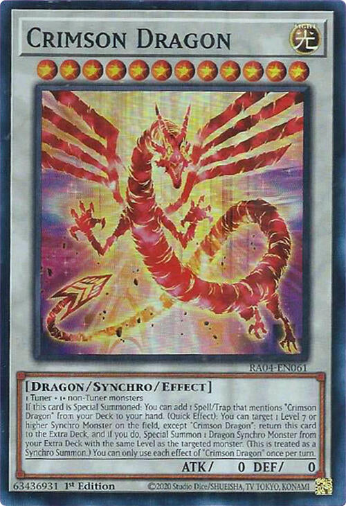 Crimson Dragon (card) [RA04-EN061] Super Rare | Exor Games Summserside
