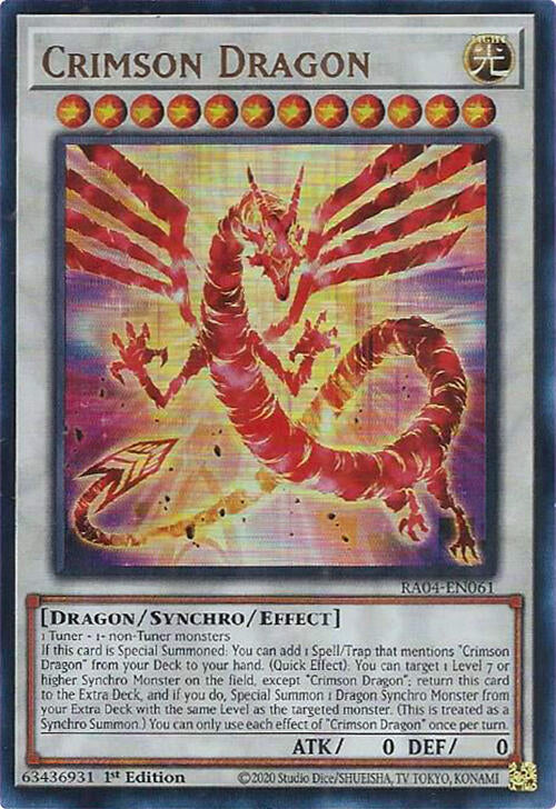 Crimson Dragon (card) [RA04-EN061] Ultra Rare | Exor Games Summserside