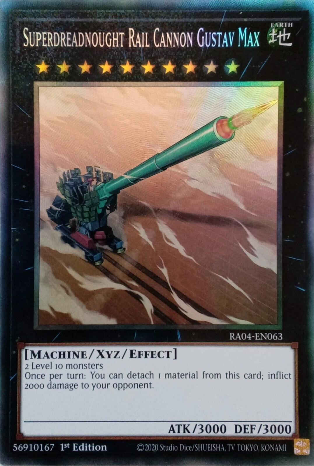 Superdreadnought Rail Cannon Gustav Max [RA04-EN063] Prismatic Collector's Rare | Exor Games Summserside