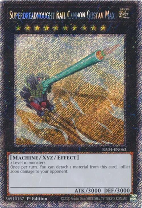 Superdreadnought Rail Cannon Gustav Max [RA04-EN063] Platinum Secret Rare | Exor Games Summserside