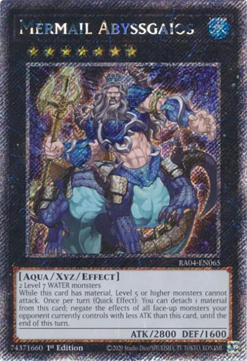 Mermail Abyssgaios [RA04-EN065] Platinum Secret Rare | Exor Games Summserside