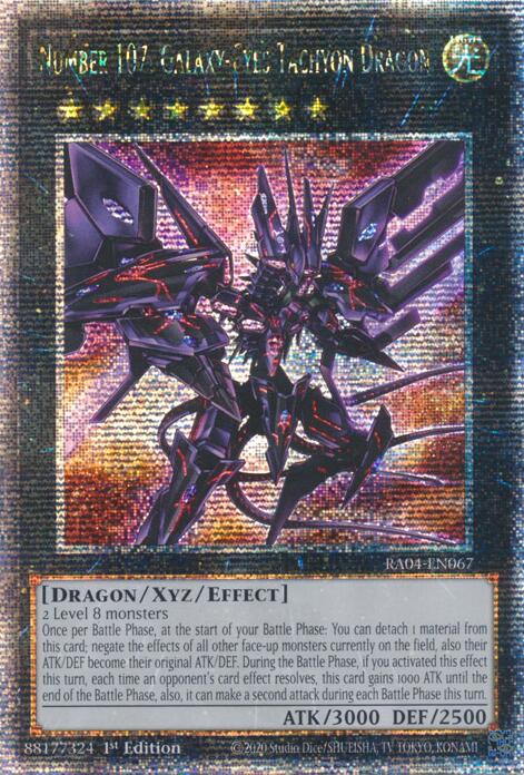 Number 107: Galaxy-Eyes Tachyon Dragon [RA04-EN067] Quarter Century Secret Rare | Exor Games Summserside
