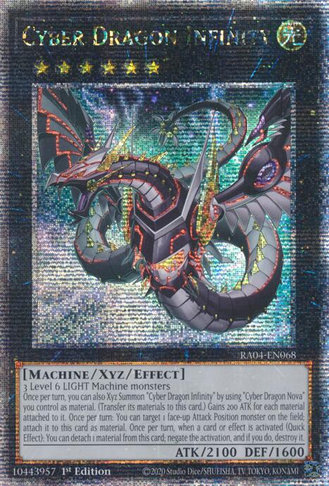 Cyber Dragon Infinity (Alternate Art) [RA04-EN068] Quarter Century Secret Rare | Exor Games Summserside