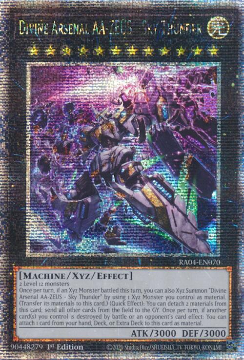 Divine Arsenal AA-ZEUS - Sky Thunder (New Art) [RA04-EN070] Quarter Century Secret Rare | Exor Games Summserside