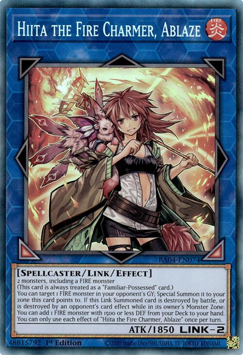 Hiita the Fire Charmer, Ablaze [RA04-EN074] Prismatic Collector's Rare | Exor Games Summserside