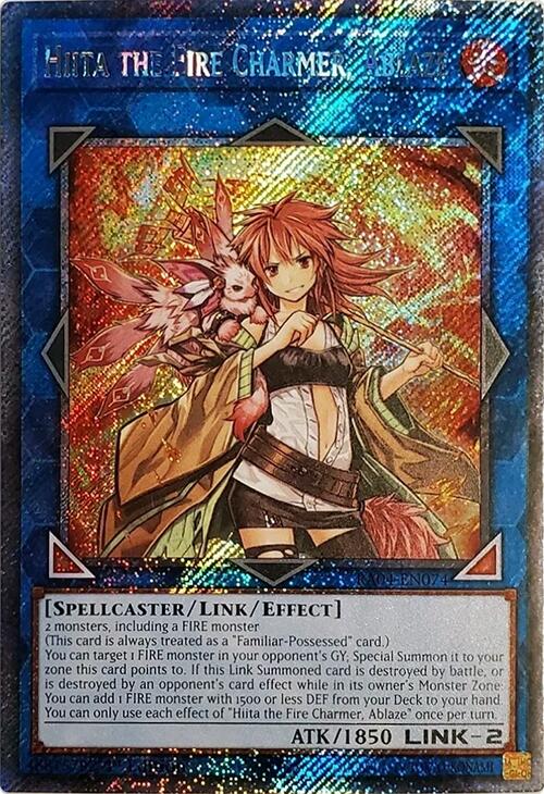 Hiita the Fire Charmer, Ablaze [RA04-EN074] Platinum Secret Rare | Exor Games Summserside