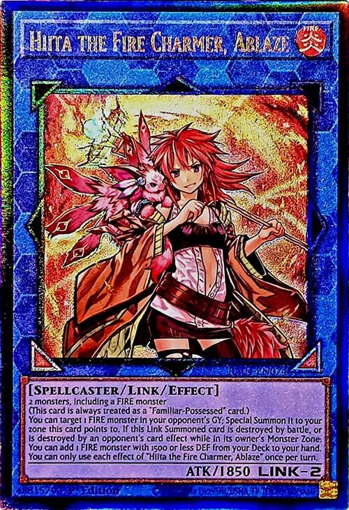 Hiita the Fire Charmer, Ablaze [RA04-EN074] Prismatic Ultimate Rare | Exor Games Summserside