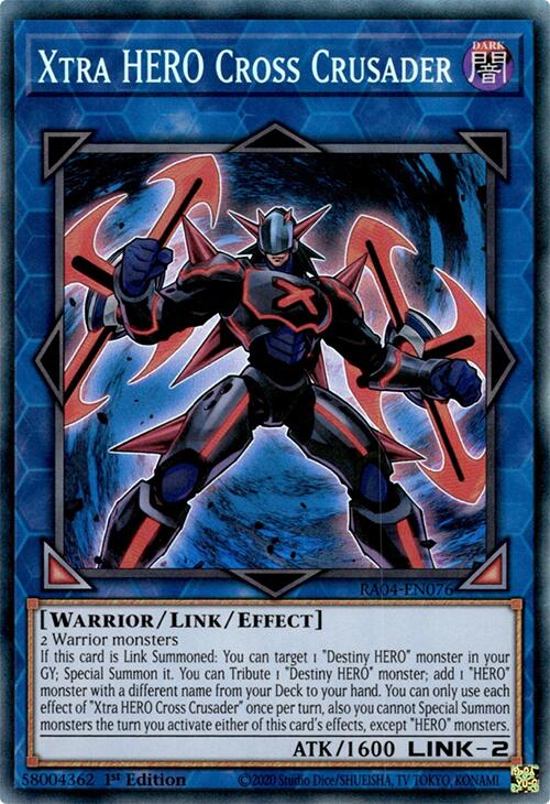 Xtra HERO Cross Crusader [RA04-EN076] Prismatic Collector's Rare | Exor Games Summserside