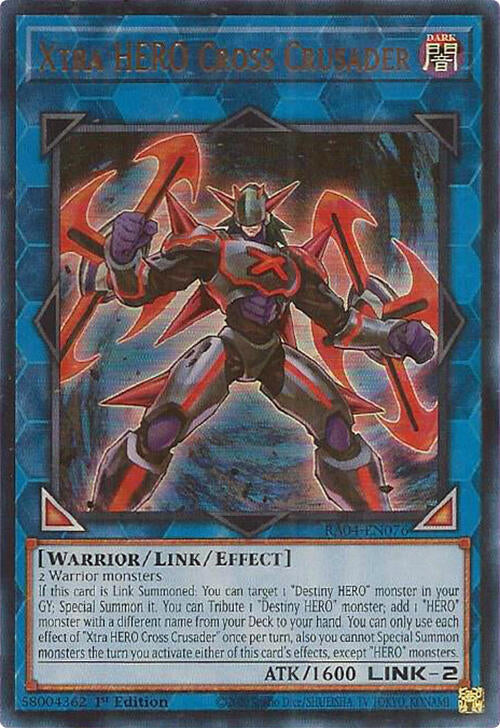 Xtra HERO Cross Crusader [RA04-EN076] Ultra Rare | Exor Games Summserside