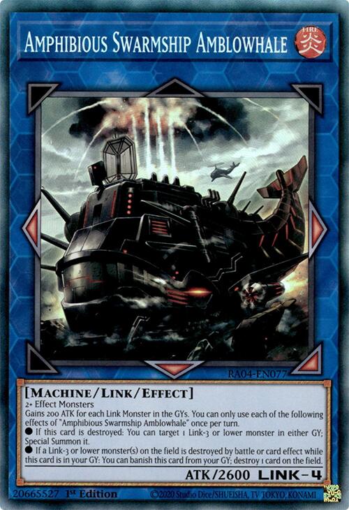 Amphibious Swarmship Amblowhale [RA04-EN077] Prismatic Collector's Rare | Exor Games Summserside