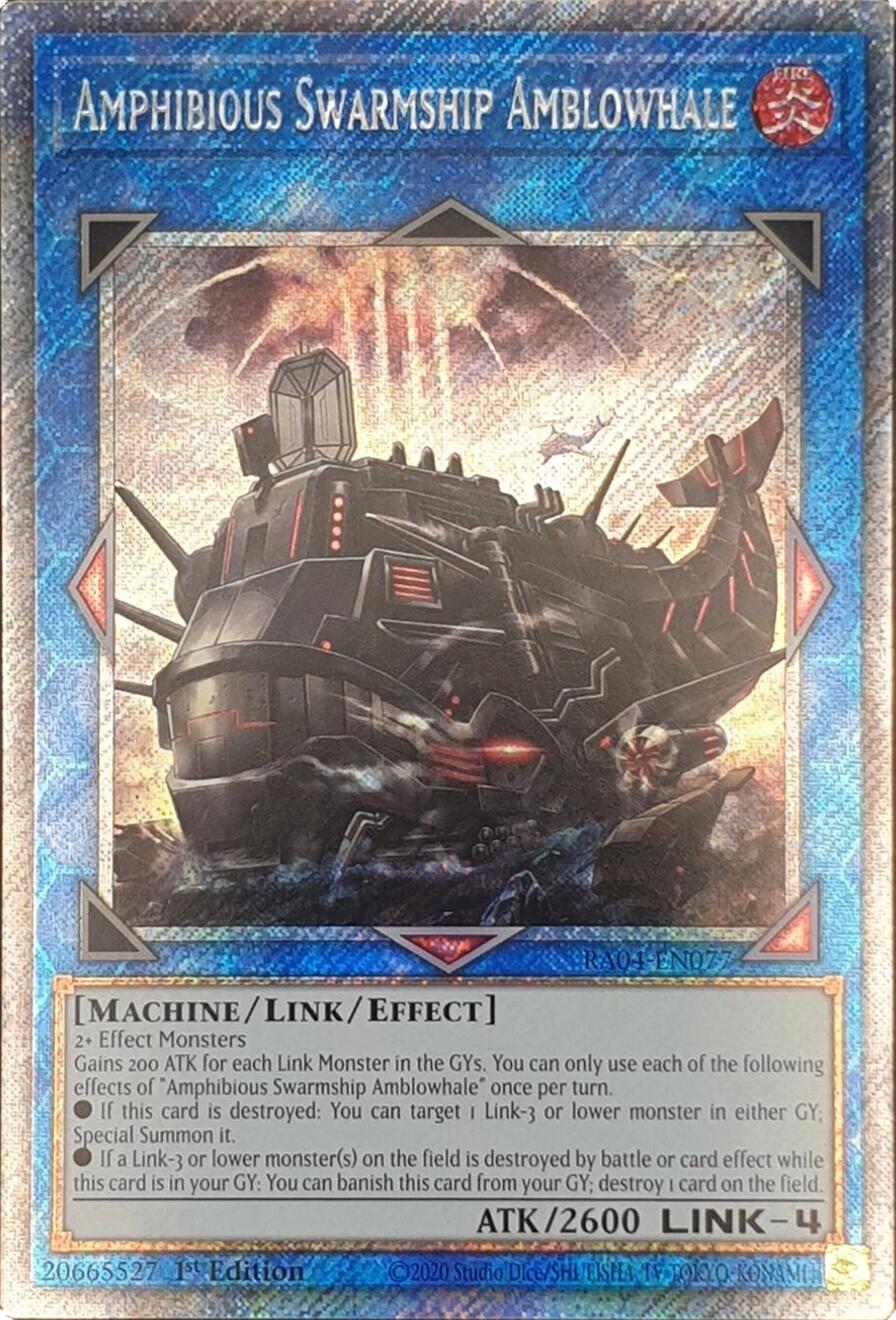 Amphibious Swarmship Amblowhale [RA04-EN077] Platinum Secret Rare | Exor Games Summserside