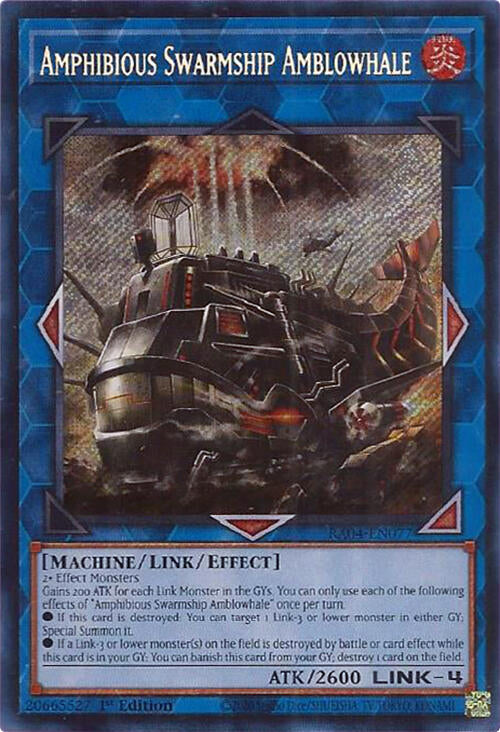 Amphibious Swarmship Amblowhale [RA04-EN077] Secret Rare | Exor Games Summserside