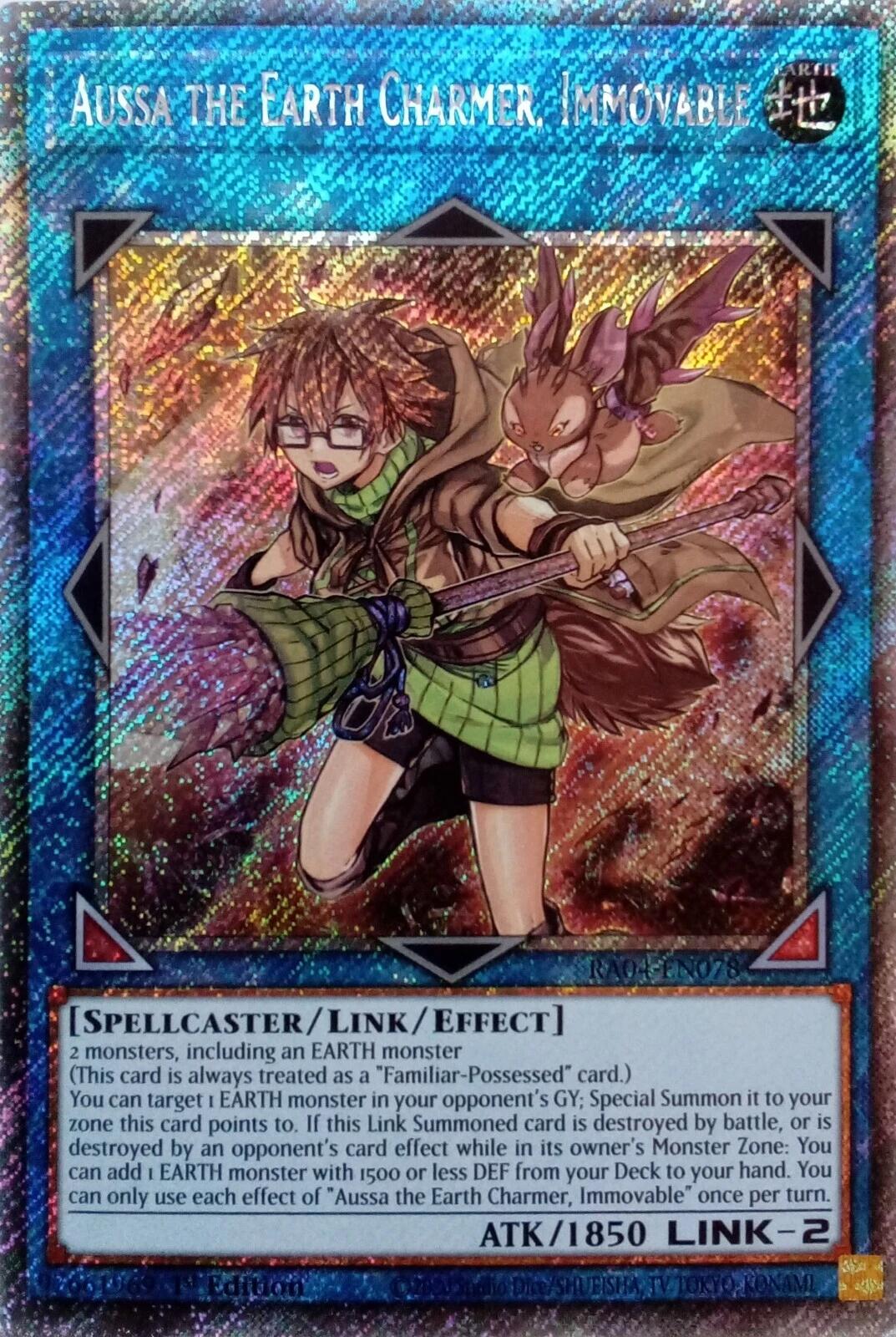 Aussa the Earth Charmer, Immovable [RA04-EN078] Platinum Secret Rare | Exor Games Summserside