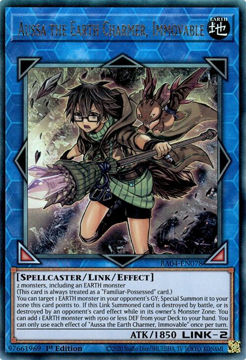 Aussa the Earth Charmer, Immovable [RA04-EN078] Prismatic Ultimate Rare | Exor Games Summserside