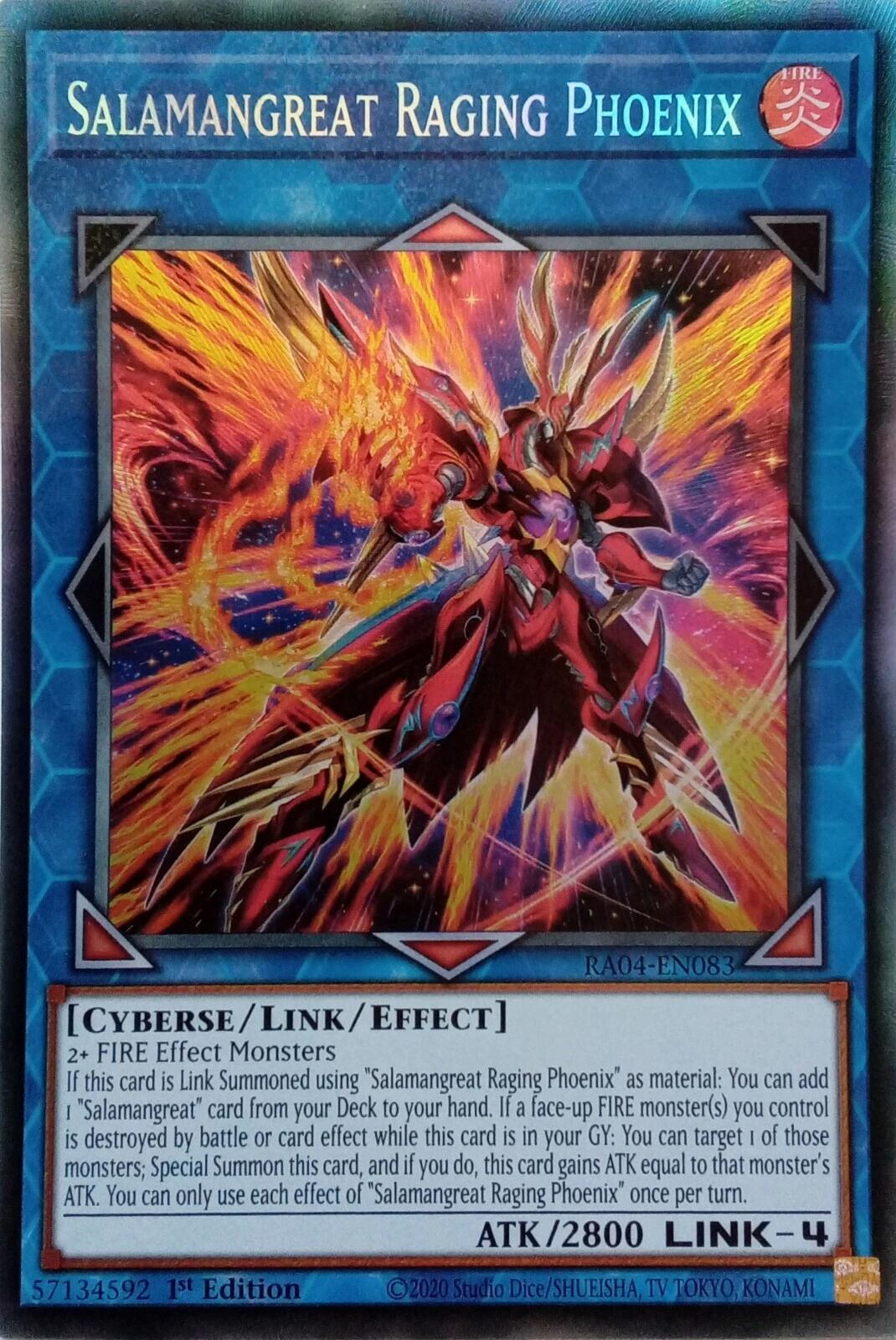 Salamangreat Raging Phoenix [RA04-EN083] Prismatic Collector's Rare | Exor Games Summserside