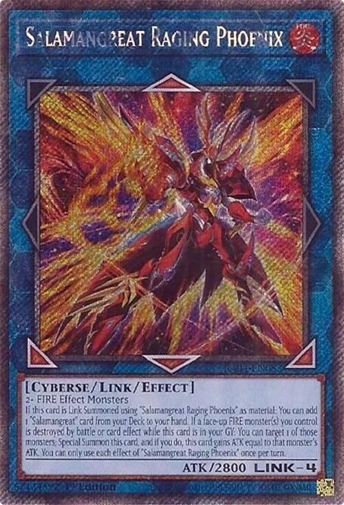 Salamangreat Raging Phoenix [RA04-EN083] Platinum Secret Rare | Exor Games Summserside