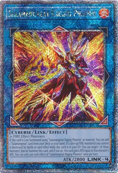 Salamangreat Raging Phoenix [RA04-EN083] Quarter Century Secret Rare | Exor Games Summserside