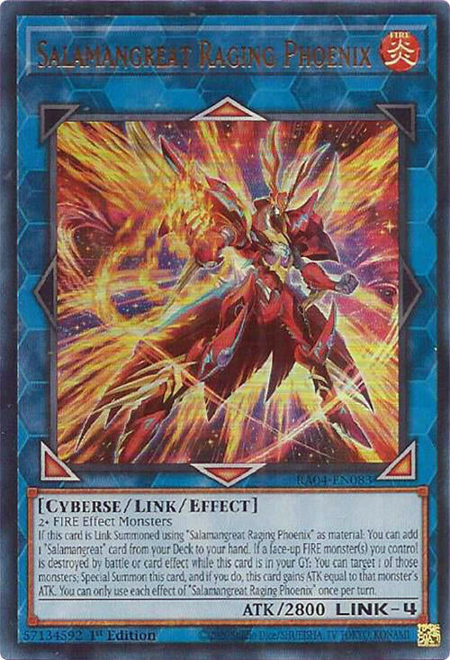 Salamangreat Raging Phoenix [RA04-EN083] Ultra Rare | Exor Games Summserside