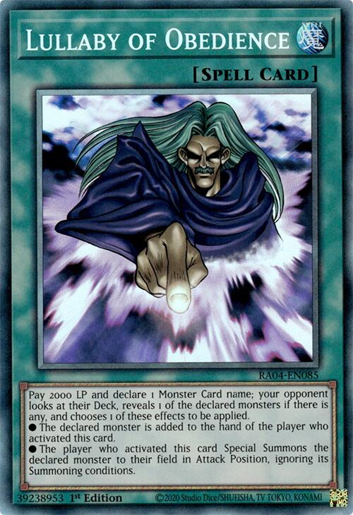 Lullaby of Obedience [RA04-EN085] Prismatic Collector's Rare | Exor Games Summserside