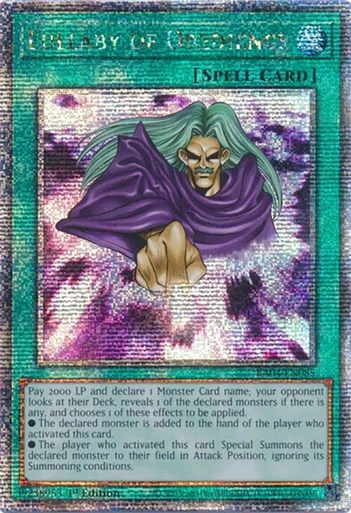 Lullaby of Obedience [RA04-EN085] Quarter Century Secret Rare | Exor Games Summserside