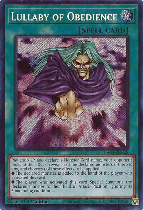Lullaby of Obedience [RA04-EN085] Secret Rare | Exor Games Summserside