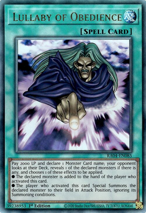 Lullaby of Obedience [RA04-EN085] Prismatic Ultimate Rare | Exor Games Summserside