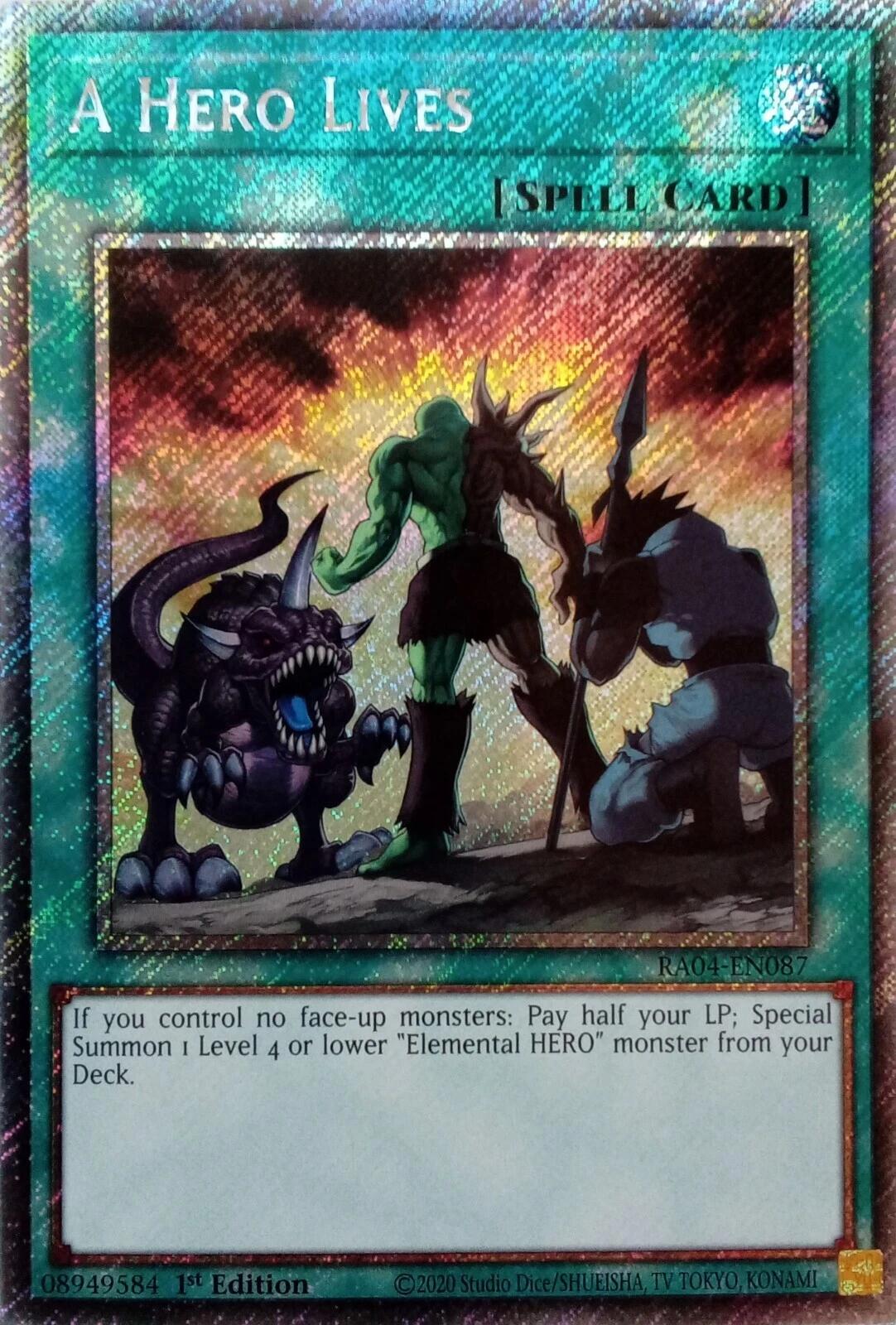 A Hero Lives [RA04-EN087] Platinum Secret Rare | Exor Games Summserside