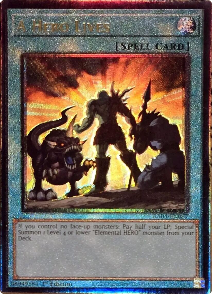 A Hero Lives [RA04-EN087] Prismatic Ultimate Rare | Exor Games Summserside