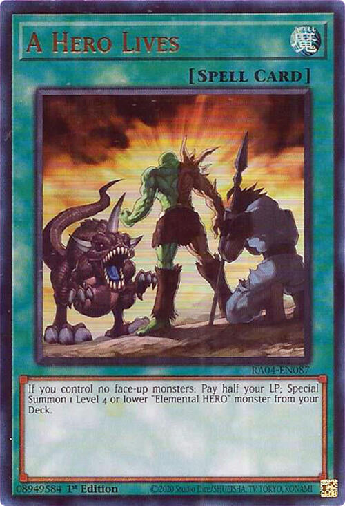 A Hero Lives [RA04-EN087] Ultra Rare | Exor Games Summserside