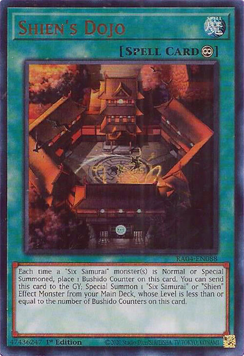 Shien's Dojo [RA04-EN088] Ultra Rare | Exor Games Summserside