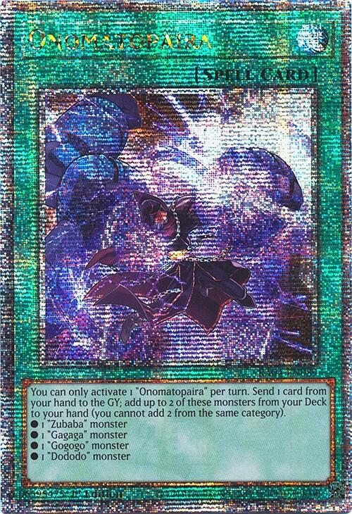 Onomatopaira [RA04-EN089] Quarter Century Secret Rare | Exor Games Summserside