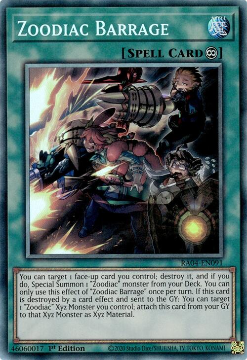 Zoodiac Barrage [RA04-EN091] Prismatic Collector's Rare | Exor Games Summserside