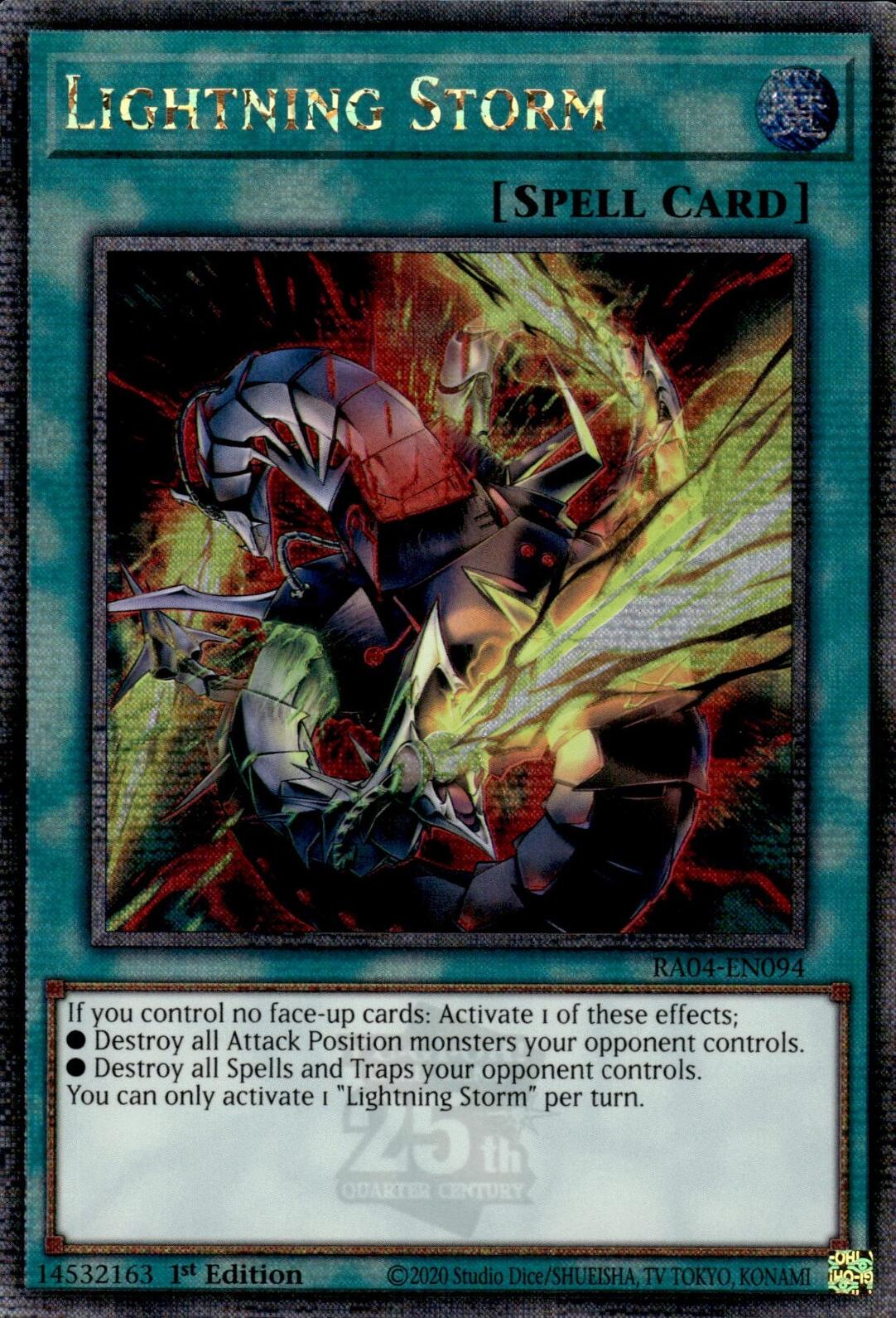 Lightning Storm (New Art) [RA04-EN094] Quarter Century Secret Rare | Exor Games Summserside