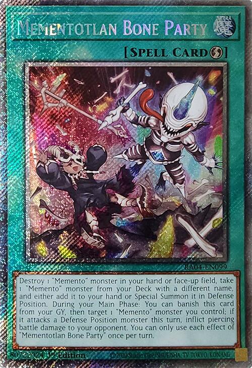 Mementotlan Bone Party [RA04-EN099] Platinum Secret Rare | Exor Games Summserside
