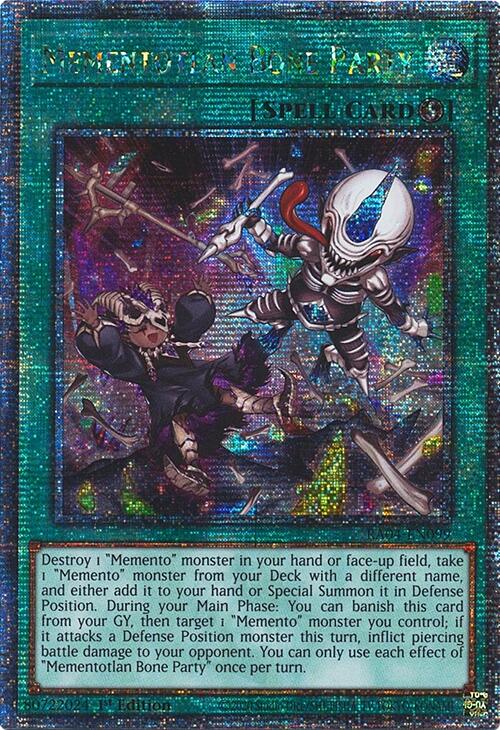 Mementotlan Bone Party [RA04-EN099] Quarter Century Secret Rare | Exor Games Summserside