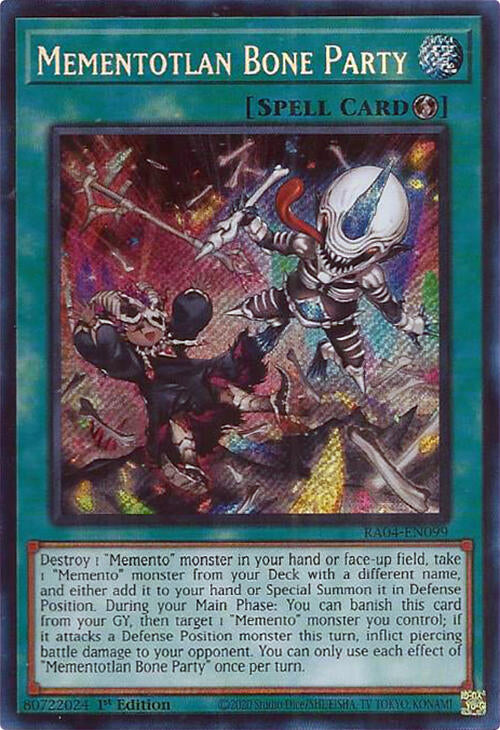 Mementotlan Bone Party [RA04-EN099] Secret Rare | Exor Games Summserside