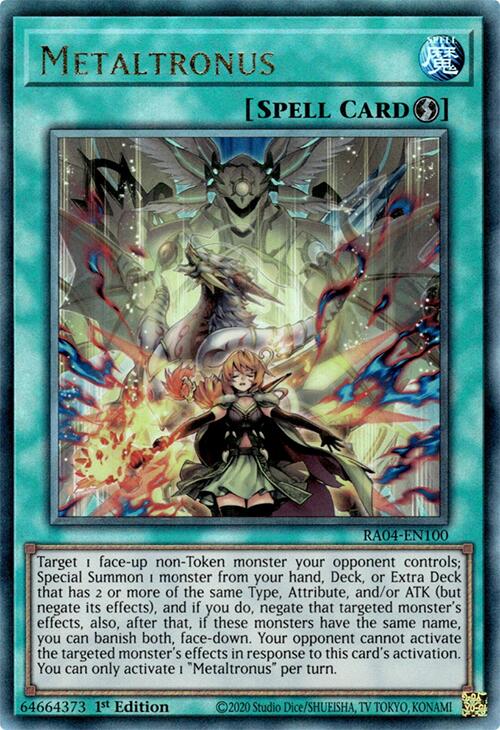 Metaltronus [RA04-EN100] Prismatic Ultimate Rare | Exor Games Summserside
