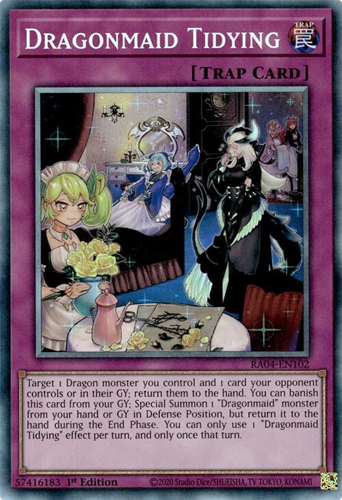 Dragonmaid Tidying [RA04-EN102] Prismatic Collector's Rare | Exor Games Summserside